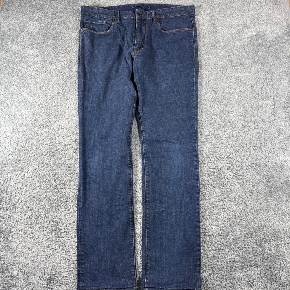 Incotex Ray Regular Jeans Mens 36x32 Blue Straight Leg 5 Pocket Denim Pants